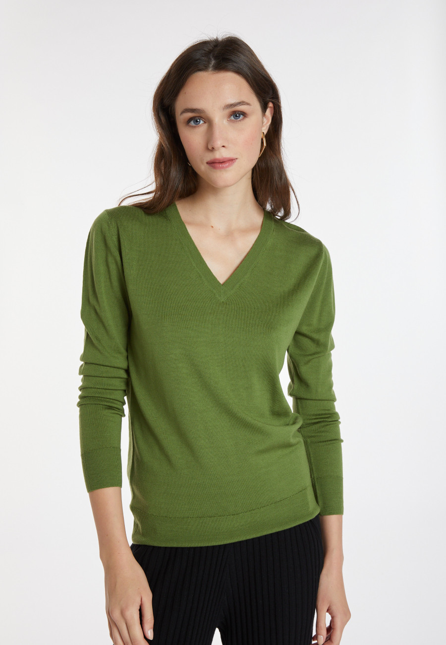 Merino wool V-neck sweater - Arya Merino wool V-neck sweater - Arya