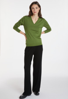 Merino wool V-neck sweater - Arya