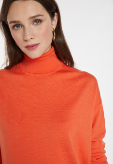 Pull col roulé à fentes en laine mérinos - Amy 8270