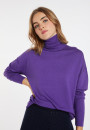 Pull col roulé à fentes en laine mérinos - Amy 8290