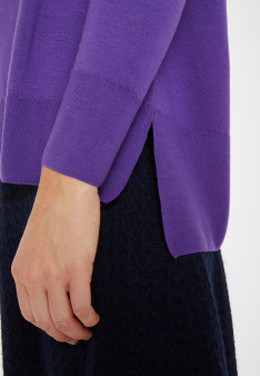 Pull col roulé à fentes en laine mérinos - Amy 8290