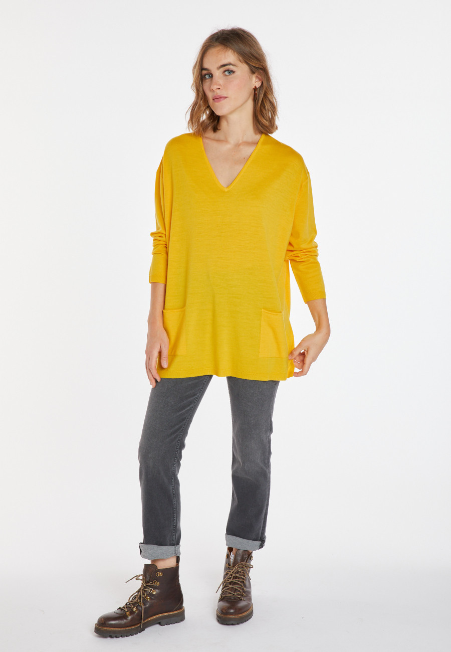 Loose-fitting merino wool sweater with pockets - Albertine Loose-fitting merino wool sweater with pockets - Albertine