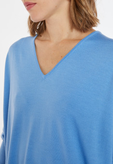 Pull ample à poches en laine mérinos - Albertine 8242