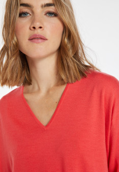 Loose-fitting merino wool sweater with pockets - Albertine