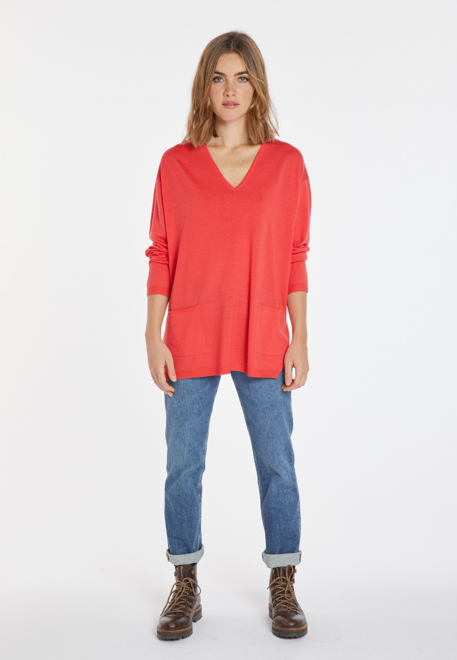 Loose-fitting merino wool sweater with pockets - Albertine Loose-fitting merino wool sweater with pockets - Albertine