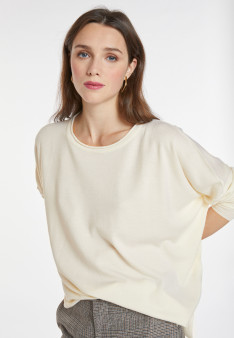 Pull ample col rond en laine mérinos - Azel 8201