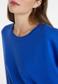 Pull ample col rond en laine mérinos - Azel 8241