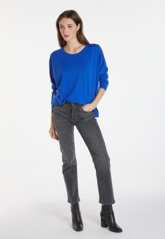 Pull ample col rond en laine mérinos - Azel 8241