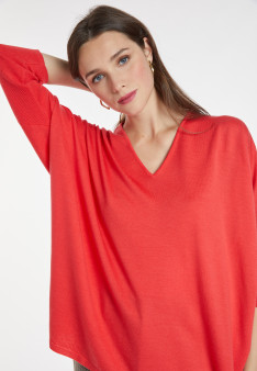 Pull manches chauve-souris en laine mérinos - Boxe 8280