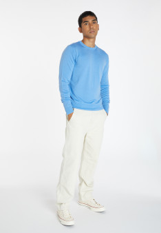 Pull col rond avec logo en laine mérinos - Eddie 8242