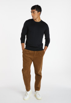 Pull col rond avec logo en laine mérinos - Eddie 8210