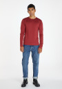 Round-neck merino wool sweater with rolled finishes - Rythme