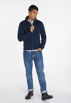 Zipped jacket in 4-ply cashmere - Balthazar
