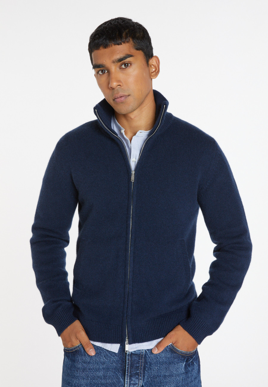 Zipped jacket in 4-ply cashmere - Balthazar Zipped jacket in 4-ply cashmere - Balthazar