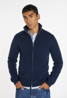 Veste zippée à poches en cachemire 4 fils - Balthazar 8240
