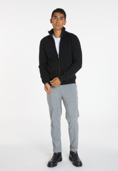 Zipped jacket in 4-ply cashmere - Balthazar