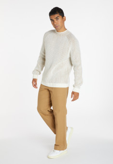 Pull maille cotelée en laine et cachemire - Sacha 8315