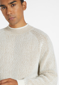 Pull maille cotelée en laine et cachemire - Sacha 8315