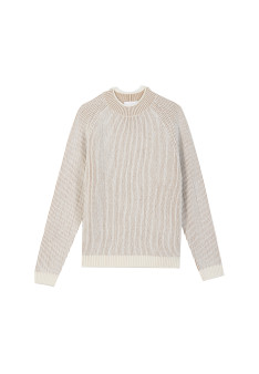 Pull maille cotelée en laine et cachemire - Sacha 8315