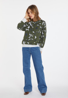 Merino wool patterned sweater - Cassiopé