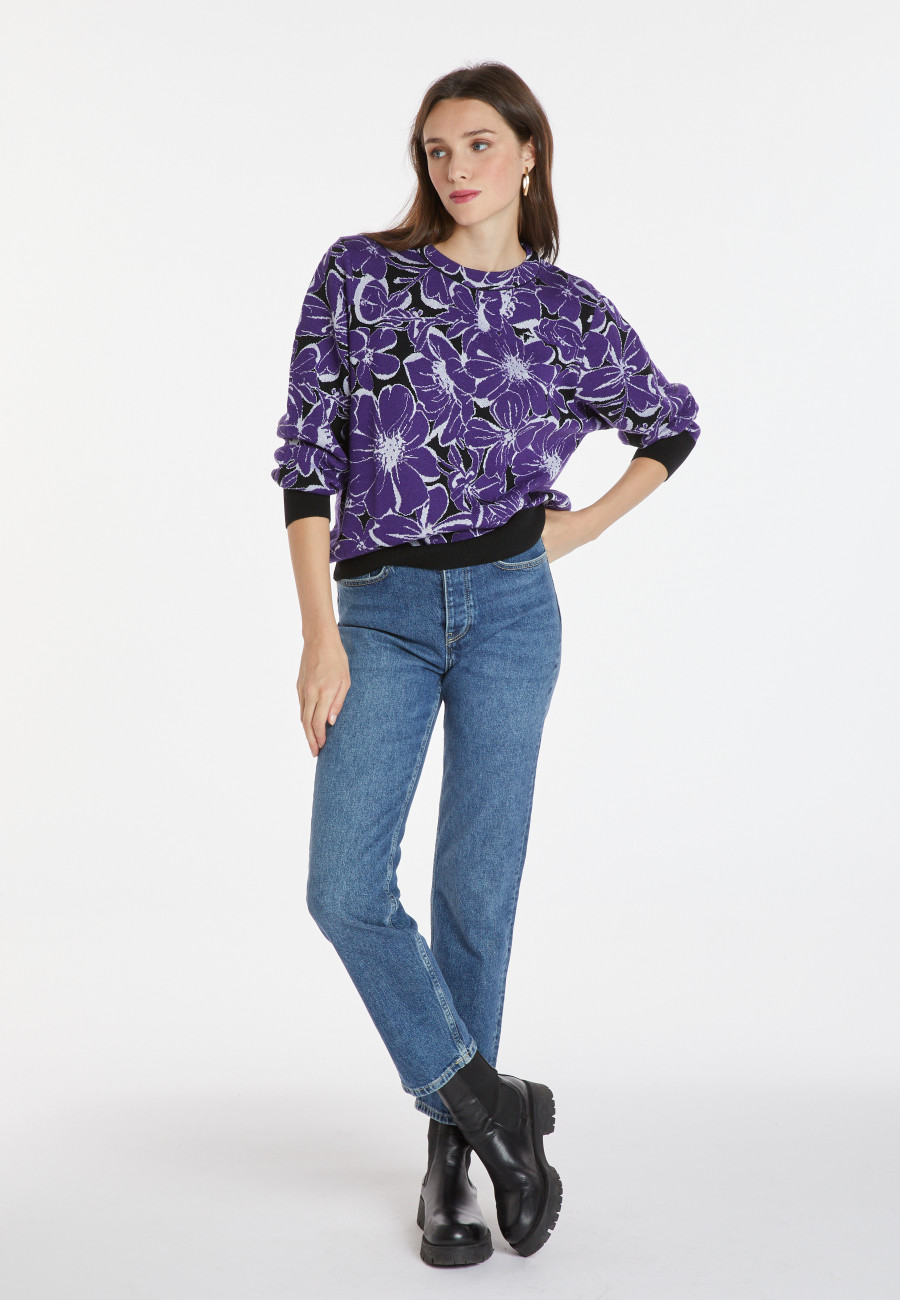Merino wool patterned sweater - Cassiopé Merino wool patterned sweater - Cassiopé