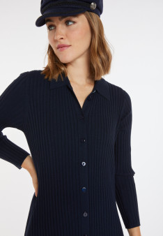 Robe longue à fentes en laine mélangée - Caroline 8240