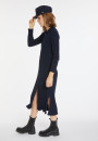 Robe longue à fentes en laine mélangée - Caroline 8240