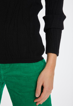 Pull col zippé en laine mélangée - Cacilda 8210