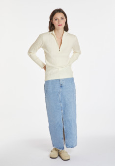 Wool blend zip-neck sweater - Cacilda