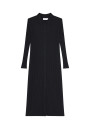 Robe longue à fentes en laine mélangée - Caroline 8210