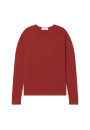 Pull col rond en laine mérinos finitions roulotées - Rythme