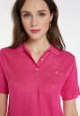 Patterned polo shirt in Fil Lumière - Karin
