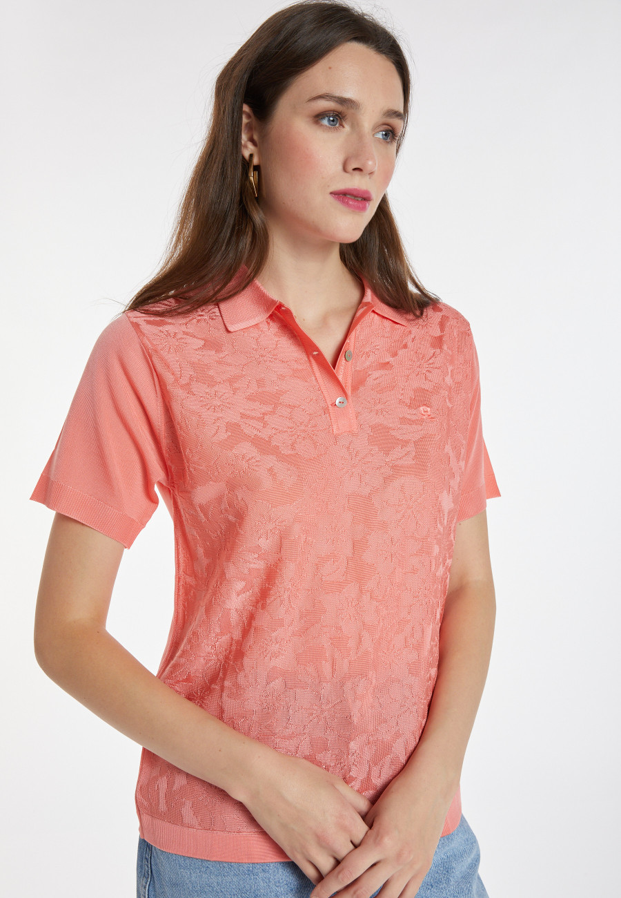 Polo en Fil Lumière à motifs - Katharina 9986 Polo en Fil Lumière à motifs - Katharina 9986