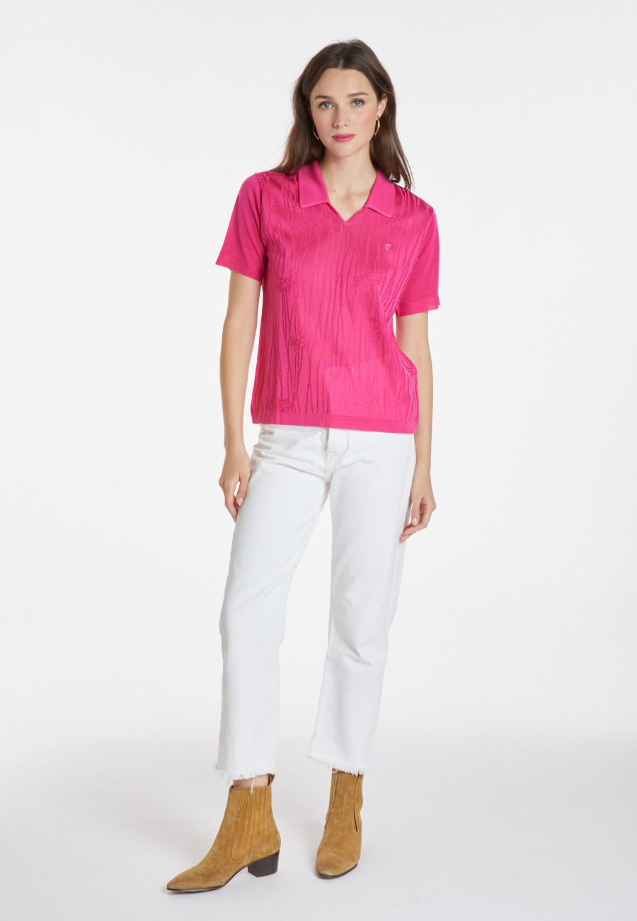 Polo Fil Lumière à motifs - Kyara 9926 Polo Fil Lumière à motifs - Kyara 9926