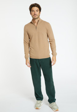 Pull col zippé en cachemire Flip