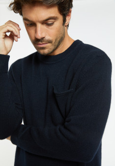 Wool and cashmere sweater with pocket - Sheridon