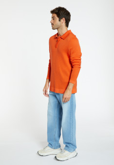Polo manches longues en laine mérinos - Sidney 8270