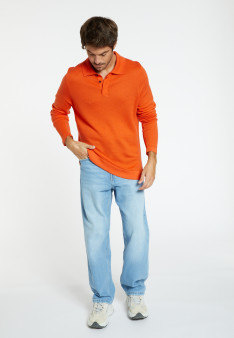 Polo manches longues en laine mérinos - Sidney 8270