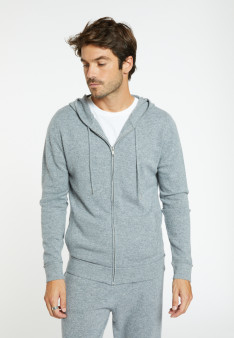 Gilet zippé capuche en cachemire - Emilien 8211