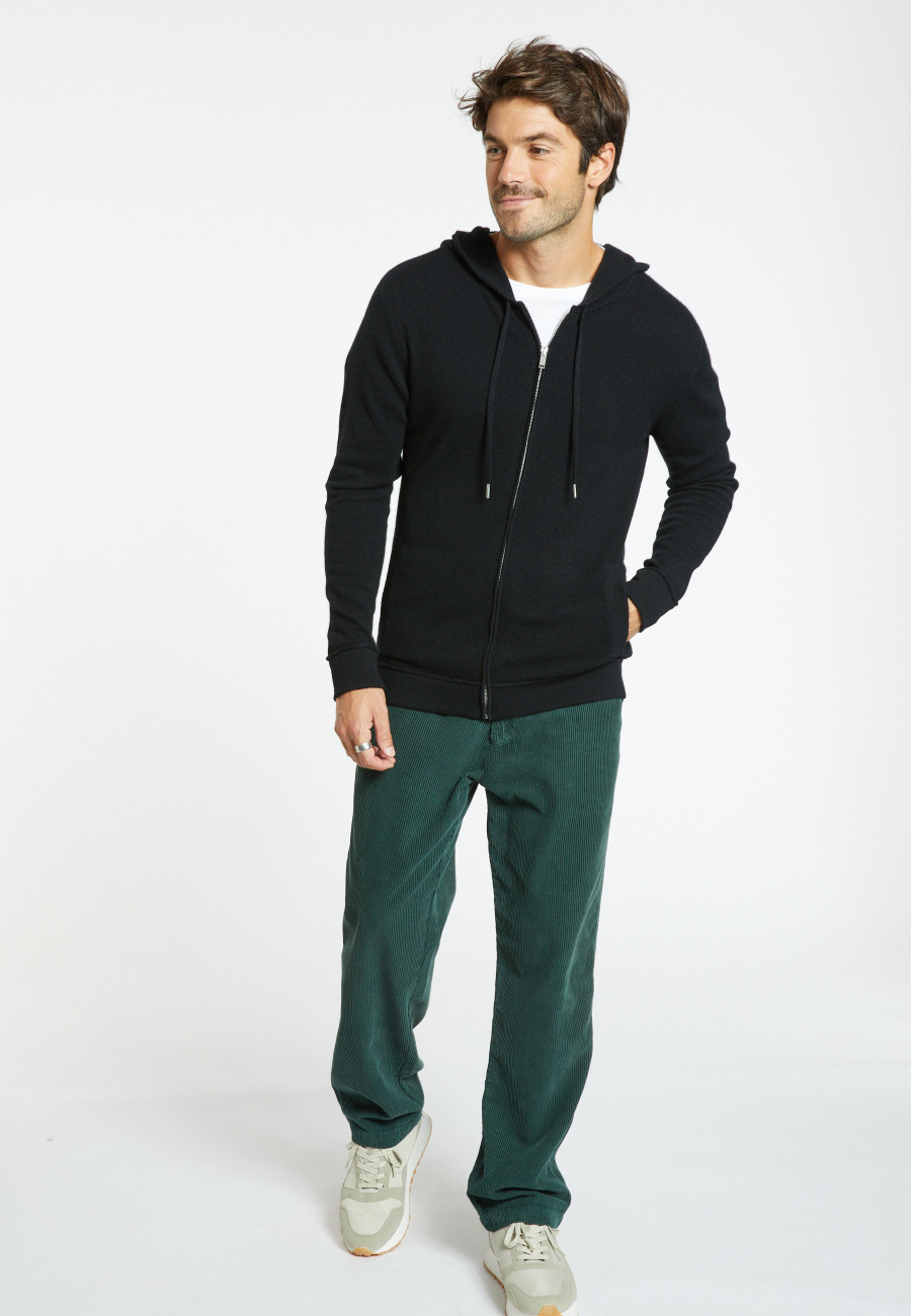Gilet zippé capuche en cachemire - Emilien 8210 Gilet zippé capuche en cachemire - Emilien 8210