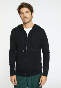 Gilet zippé capuche en cachemire - Emilien 8210