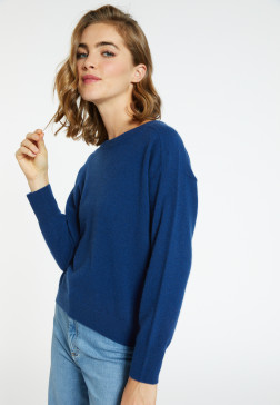 Pull col rond emmanchures marteau en cachemire - Bree 