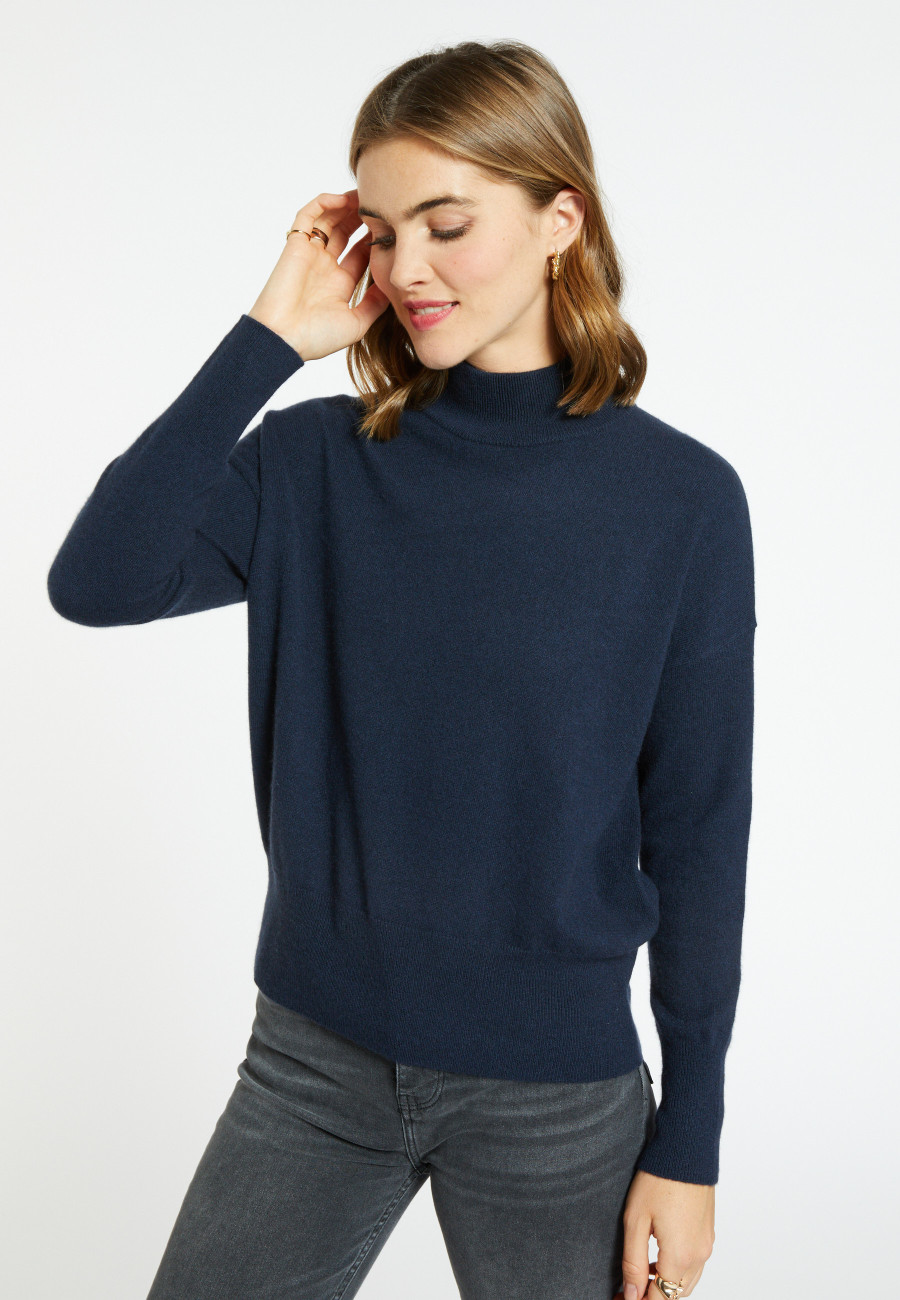 Pull col montant en cachemire - Bassa 7084 opale - 24 Rose clair Pull col montant en cachemire - Bassa 7084 opale - 24 Rose clair