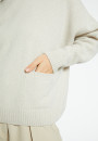 Loose-fitting cashmere and wool sweater with pockets - Davina
