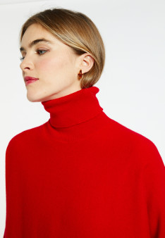 Pull chauve souris col roulé - Bob 6660 cannelle - 89 Moutarde