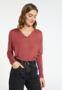 T-shirt col tunisien en bambou cachemire - Alicia 8231