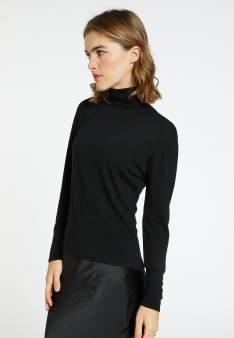 Bamboo cashmere turtleneck t-shirt - Aerio