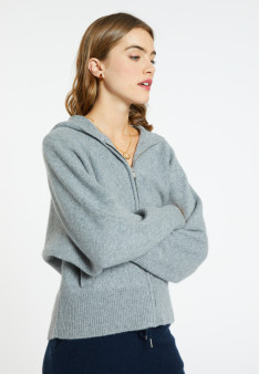 Zipped cashmere cardigan - Gabin