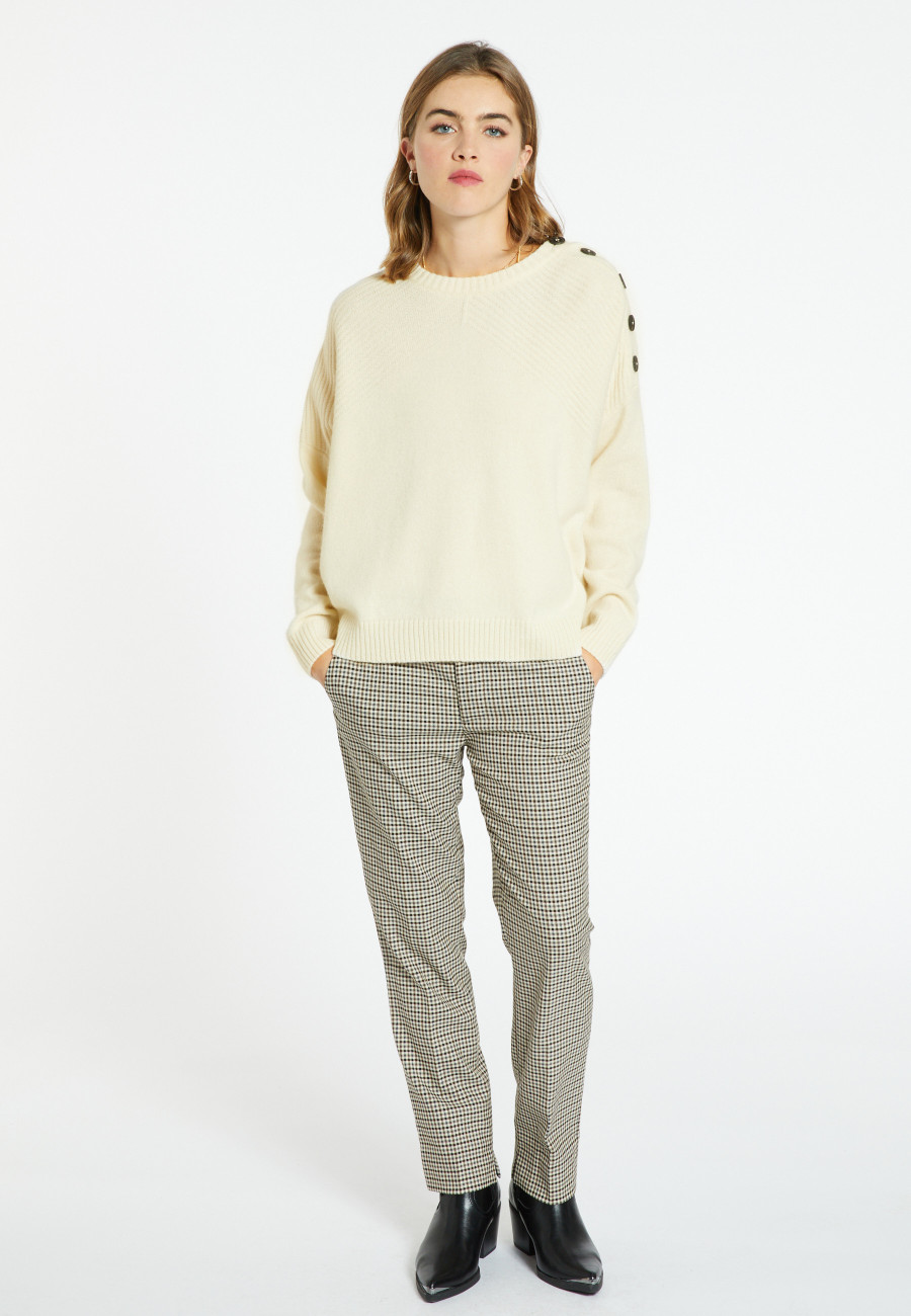 Pull boutonné laine et cachemire - Charlie 8201 Pull boutonné laine et cachemire - Charlie 8201