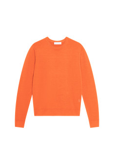 Pull col rond avec logo en laine mérinos - Eddie